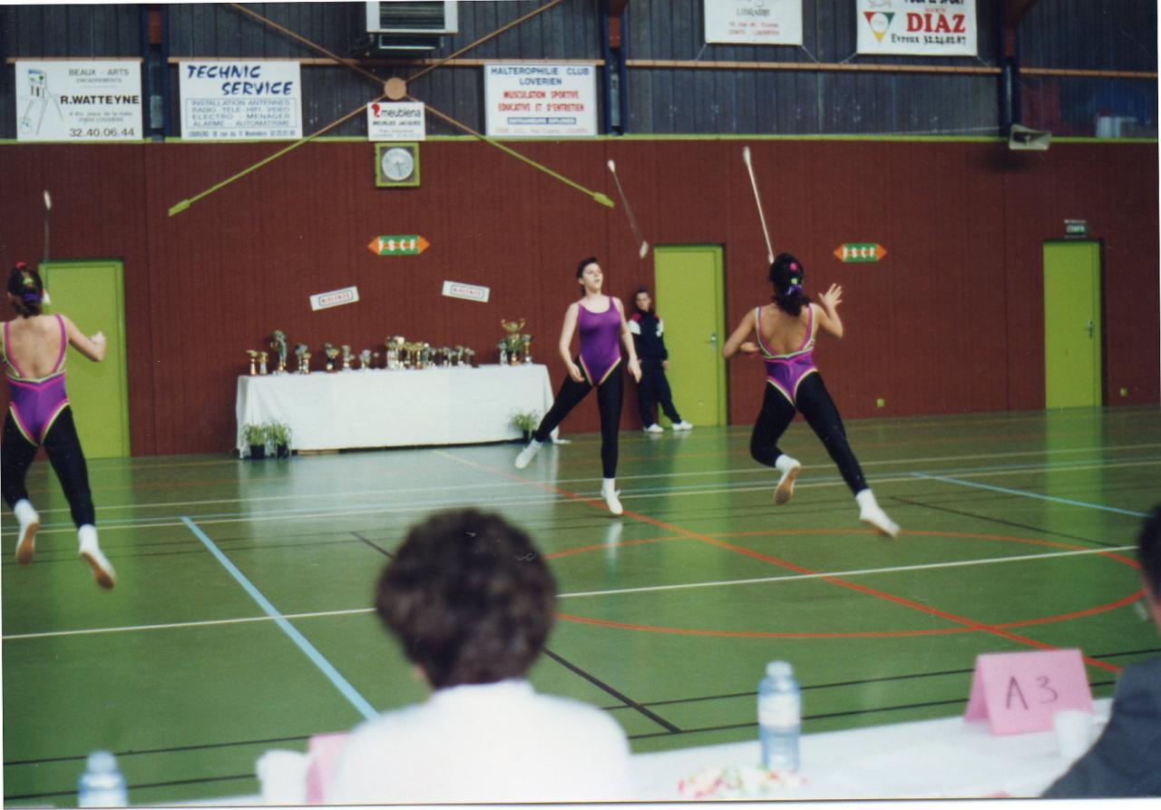 Championnat twirling à Louviers Mars 1991